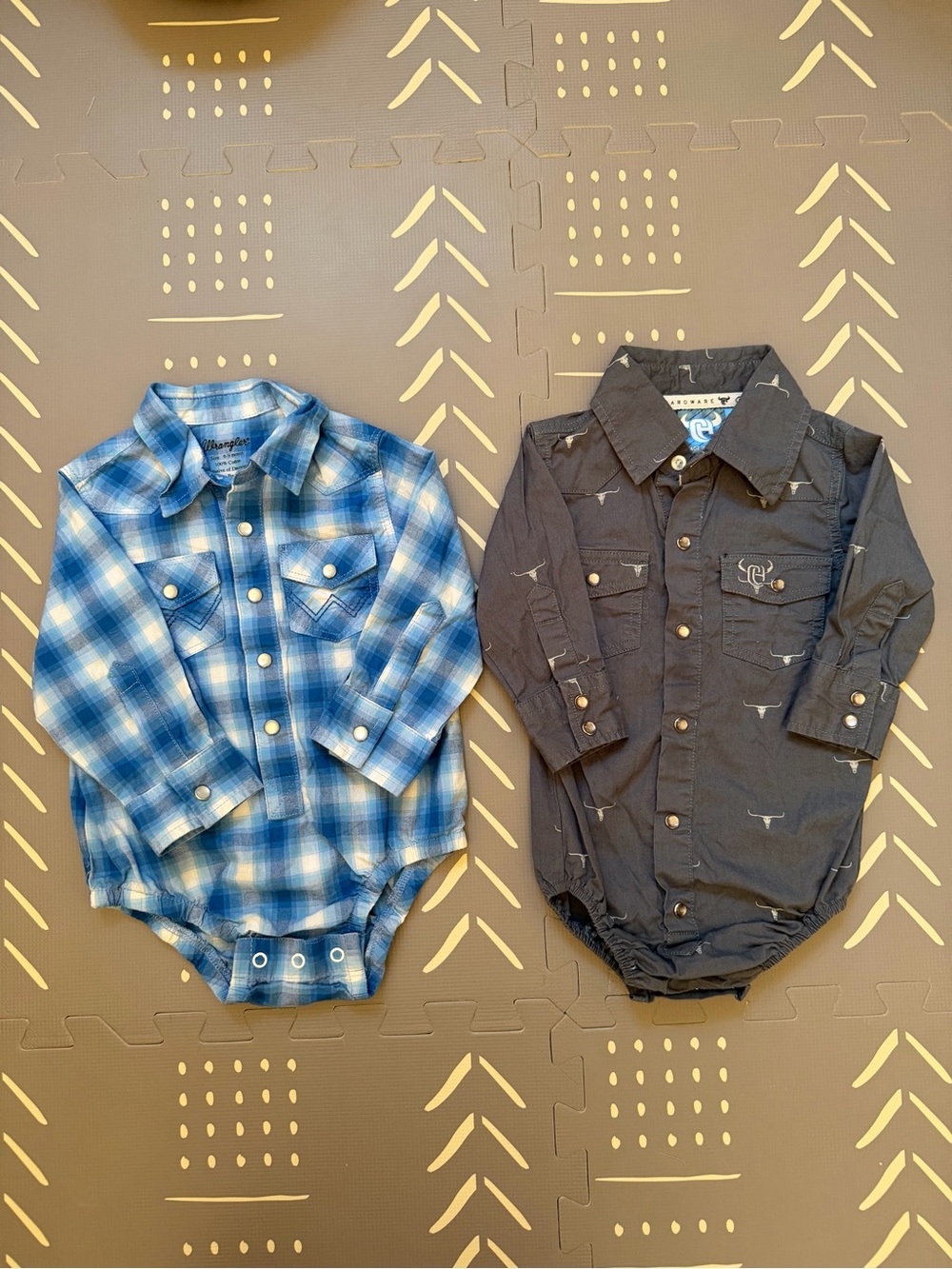 Wrangler Cowboy Hardware Western Bodysuit Bundle 6M 6-9M